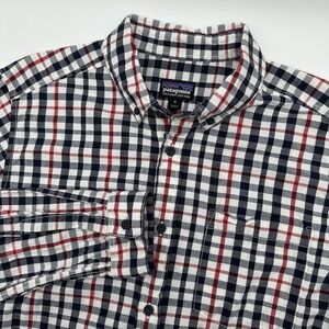 Patagonia Organic Cotton Check Plaid Long Sleeve Button-Down Shirt Men's Medium